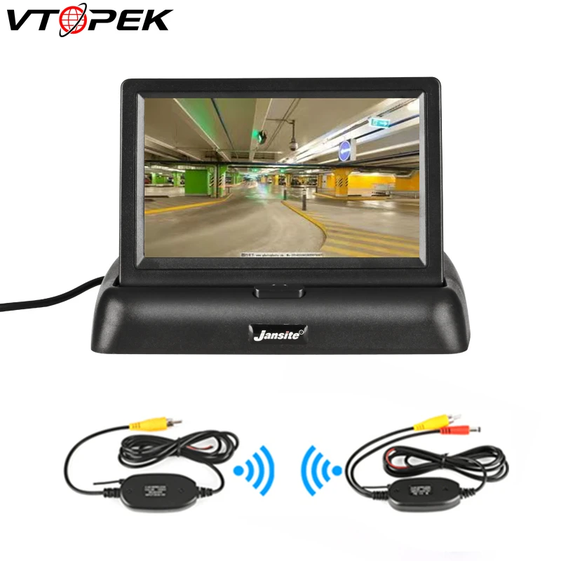 Vtopek 4.3 inch HD Car Parking System TFT LCD Car monitor Foldable Wireless receiver transmitter Waterproof Dual camera NTSC
Vtopek 4.3 inch HD Car Parking System TFT LCD Car monitor Foldable Wireless receiver transmitter Waterproof Dual camera NTSC