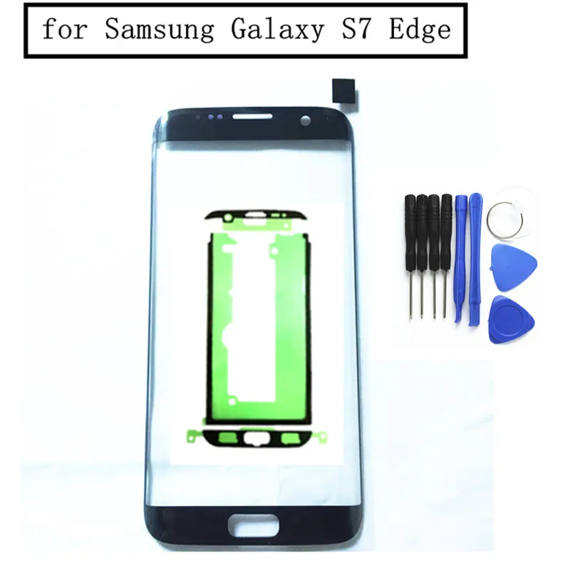 for Samsung Galaxy S7 Edge G935F Touch Screen Front Glass Panel Cover Outer Lens Repair Parts + 3M Glue | Мобильные телефоны и