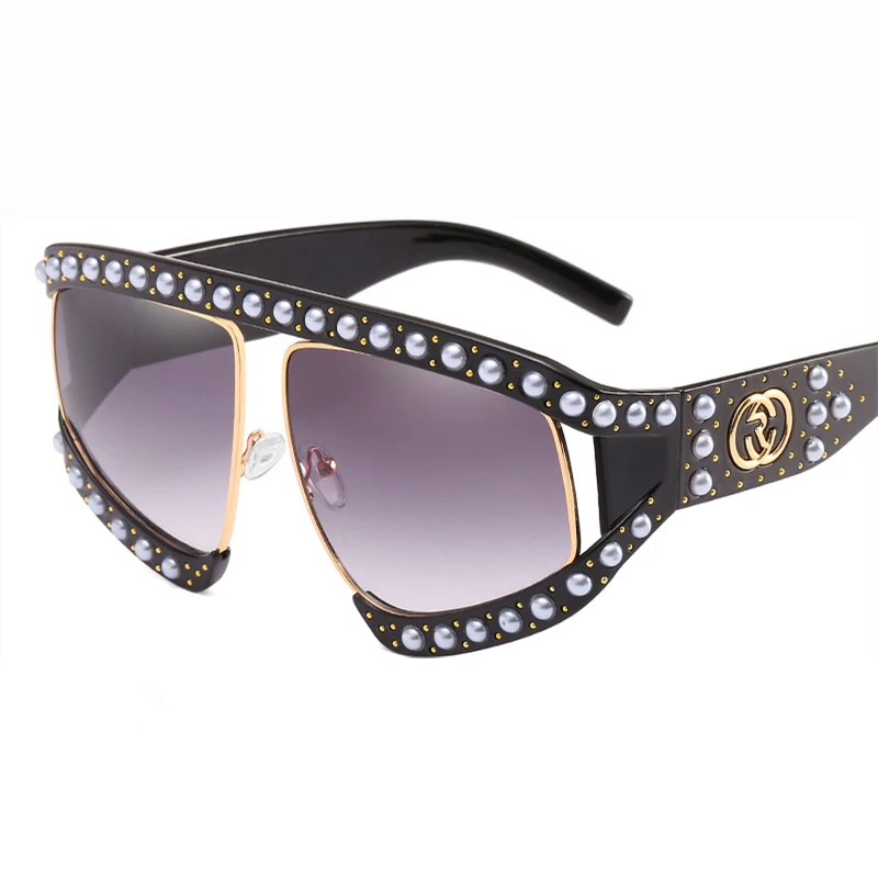 2019 new women inlaid with pearl willow nail Sunglasses extravagant Europe and America big frame personality anti UV glassesOEM
2019 new women inlaid with pearl willow nail Sunglasses extravagant Europe and America big frame personality anti UV glassesOEM