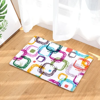 Nordic style Geometric stitching mat bedroom rug kitchen bathroom mat rectangular door mat
Nordic style Geometric stitching mat bedroom rug kitchen bathroom mat rectangular door mat
