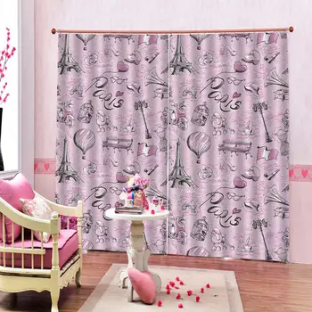 3D Curtain Luxury Blackout Window Curtain Living Room pink curtains for girls room romantic tower curtain
3D Curtain Luxury Blackout Window Curtain Living Room pink curtains for girls room romantic tower curtain