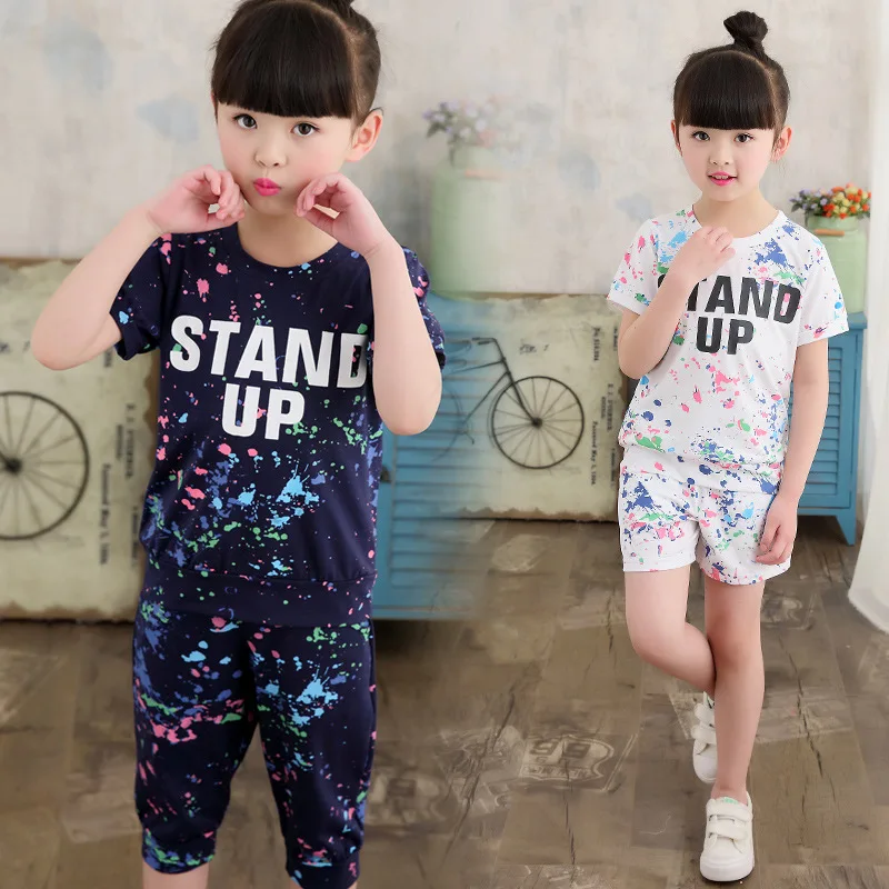 Children's girls summer short sleeve sports suit clothes set for girl Print clothing sets 4 6 7 8 9 10 12 13 14 years old
Children's girls summer short sleeve sports suit clothes set for girl Print clothing sets 4 6 7 8 9 10 12 13 14 years old