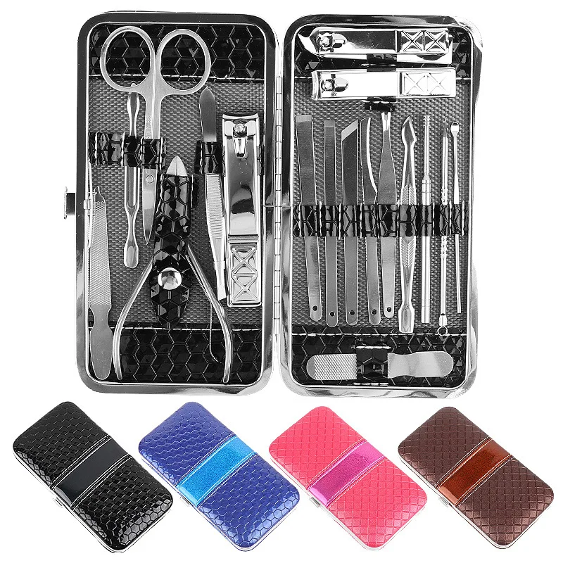 18pcs Professional Nail Art Manicure Tools Set Stainless Steel Nails Clippers Scissors Tweezer Utility Manicure Nail Clipper kit
18pcs Professional Nail Art Manicure Tools Set Stainless Steel Nails Clippers Scissors Tweezer Utility Manicure Nail Clipper kit