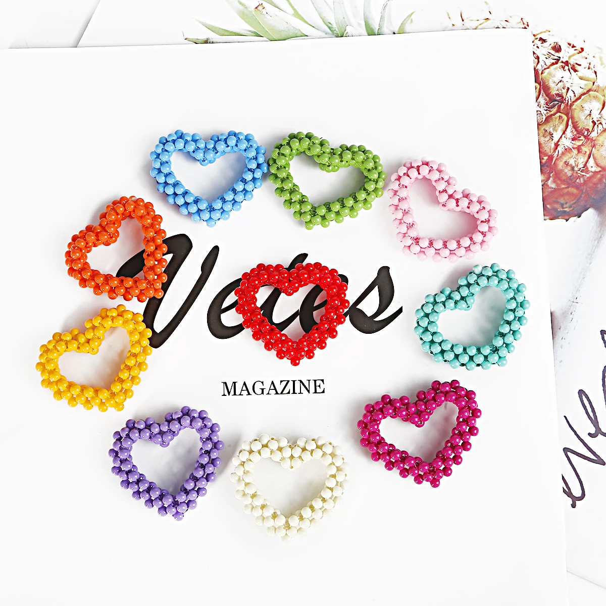 1pc Beaded Hollow Solid Heart Plastic Beads Accessories For Making Earrings Arts Crafts Sewing DIY Sewing Garment Beads
1pc Beaded Hollow Solid Heart Plastic Beads Accessories For Making Earrings Arts Crafts Sewing DIY Sewing Garment Beads