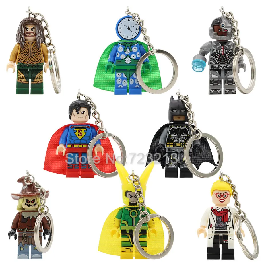Super Hero Batman Superman Aquaman Figure Keychain Clock King Loki Victor Stone Scarecrow Building Blocks Toys Key Ring
Super Hero Batman Superman Aquaman Figure Keychain Clock King Loki Victor Stone Scarecrow Building Blocks Toys Key Ring