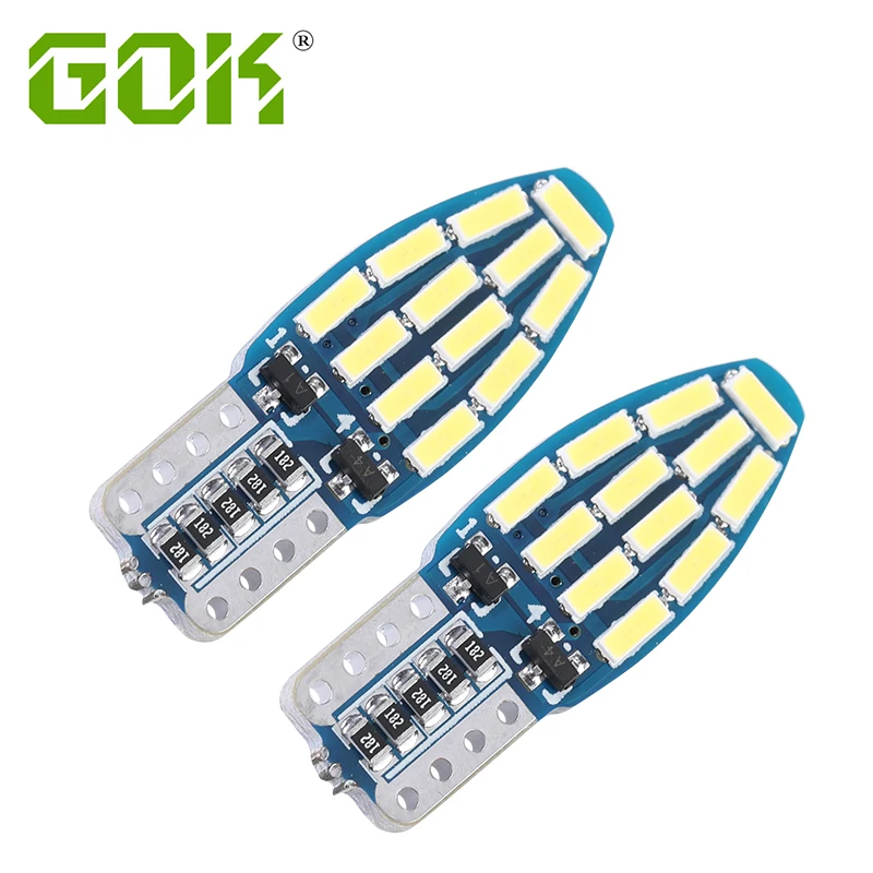 

100pcs Auto T10 led canbus w5w Led t10 24smd 4014 led Car Smd Light led 194 t10 24smd canbus led Bulb No Obc Error led for car