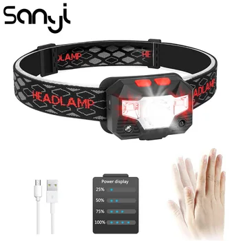 SANYI 3800 LM Sensor Control Headlight USB Rechargeable Built-in Battery LED Flashlight Forehead Inductive Headlamp Waterproof
SANYI 3800 LM Sensor Control Headlight USB Rechargeable Built-in Battery LED Flashlight Forehead Inductive Headlamp Waterproof