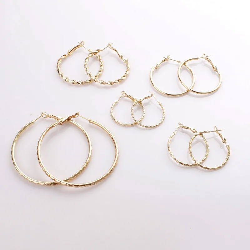 5pair Per Set Fashion Dangler Earrings For Women Gold Big Round Drop Earrings Statement Hoop Steampunk Ear Set Jewelry
5pair Per Set Fashion Dangler Earrings For Women Gold Big Round Drop Earrings Statement Hoop Steampunk Ear Set Jewelry