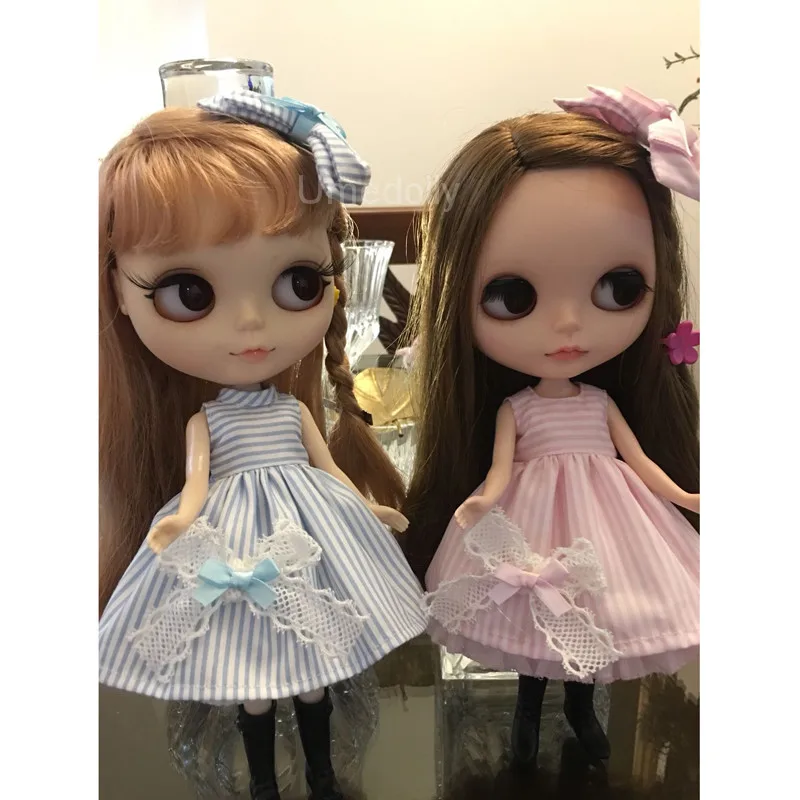 1PCS Pink/Blue Stripe Vest Dress for Blyth, Licca, Azone, Pullip Doll Dress Clothes Accessories
1PCS Pink/Blue Stripe Vest Dress for Blyth, Licca, Azone, Pullip Doll Dress Clothes Accessories