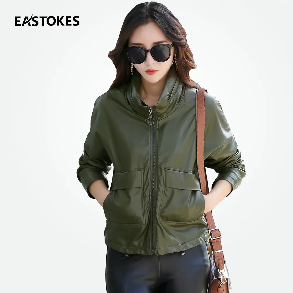 Women Leather Coats With Square Pocket Short Style Ladies Faux Leather Coats Women Turtleneck Leather Coat Autumn Female Outfit
Women Leather Coats With Square Pocket Short Style Ladies Faux Leather Coats Women Turtleneck Leather Coat Autumn Female Outfit