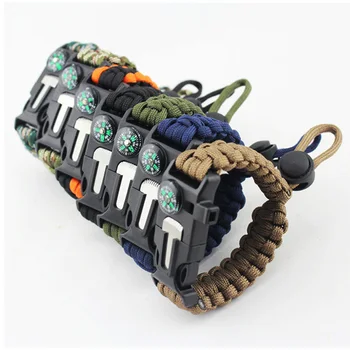 Multi-function Paracord Bracelet 4 in 1 Survival Rope Bracelet Outdoor Camping Rescue Bracelet Rope with Compass Whistle Knife
Multi-function Paracord Bracelet 4 in 1 Survival Rope Bracelet Outdoor Camping Rescue Bracelet Rope with Compass Whistle Knife