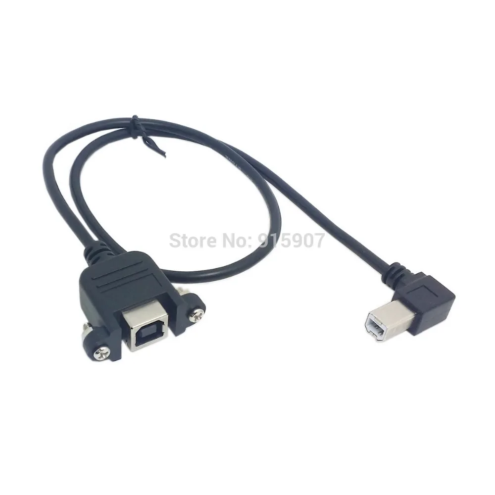 CY 50cm 90 Degree Right Angled USB B Type Male to Female Extension Cable with Screws for Panel Mount
CY 50cm 90 Degree Right Angled USB B Type Male to Female Extension Cable with Screws for Panel Mount