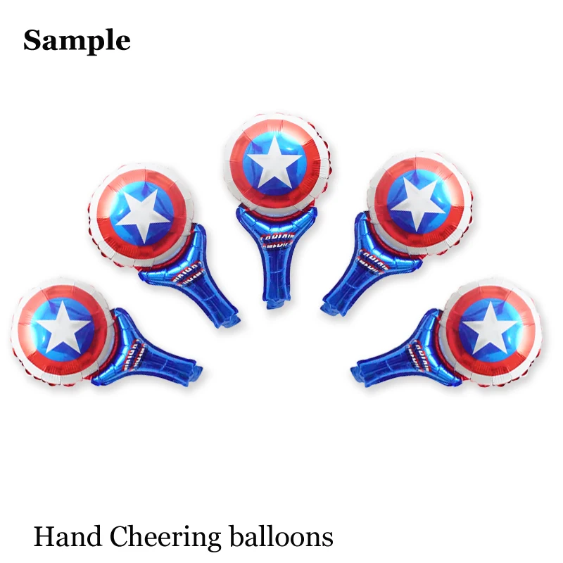 (10pc/lot)foil balloons Captain america hand cheering balloons stick for Christmas new year happy birthday balloons party supply
(10pc/lot)foil balloons Captain america hand cheering balloons stick for Christmas new year happy birthday balloons party supply