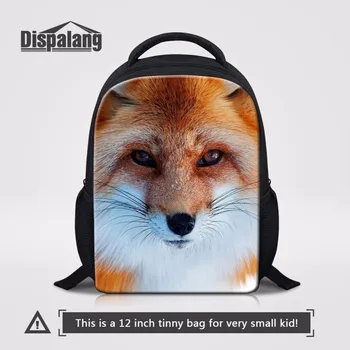 

Dispalang Cute Animal Preschool Bags Small 12" School Bag Fox 3D Printing Kindergarten Book Bag Kids Schoolbags Mochila Escolar