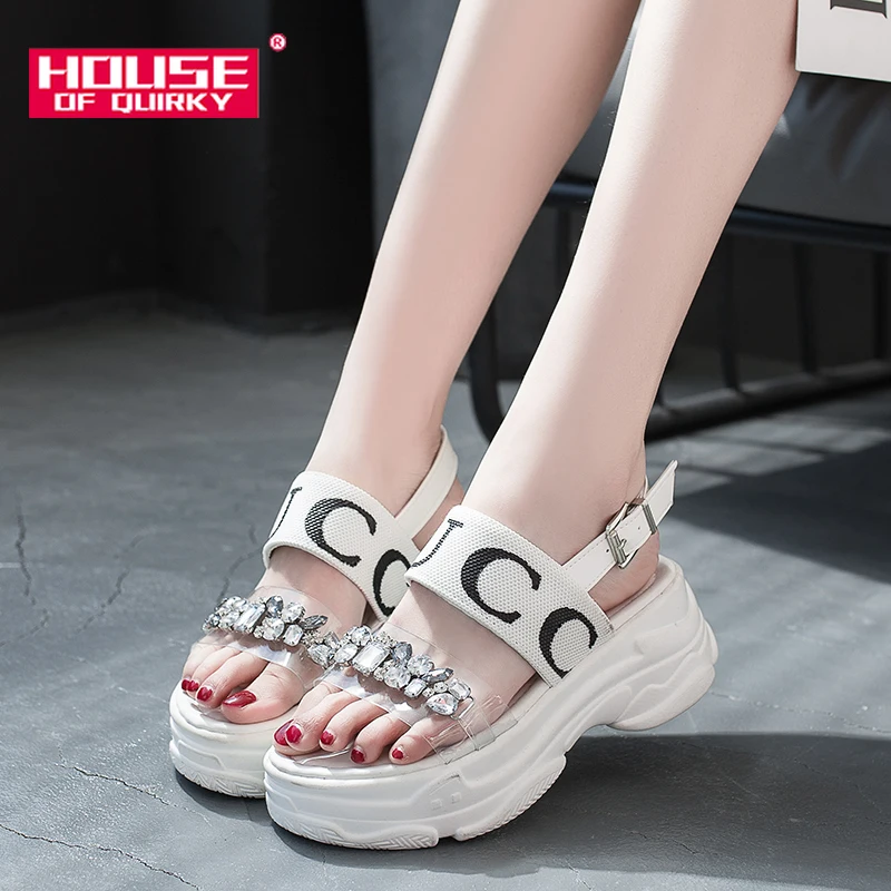 Summer Female Transparent Sport Sandals Fashion Rhinestone Platform Shoes Women Open Toe Casual Shoes Ladies Beach Shoes 2019
Summer Female Transparent Sport Sandals Fashion Rhinestone Platform Shoes Women Open Toe Casual Shoes Ladies Beach Shoes 2019