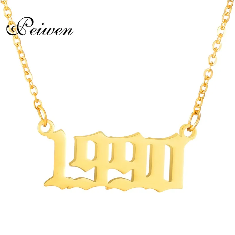 Birth Year Pendant Necklace Stainless Steel Old English Number Special Date Choker 1991 1992 1993 1994 1995 1996 1997 1999 Gift
Birth Year Pendant Necklace Stainless Steel Old English Number Special Date Choker 1991 1992 1993 1994 1995 1996 1997 1999 Gift