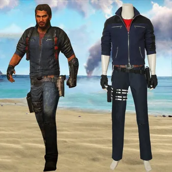 Game Just Cause 3 Rico Rodriguez Cosplay Costume Navy Blue Zipper Jacket Pants Armor Gloves Waist Bag Holster Belt Halloween
Game Just Cause 3 Rico Rodriguez Cosplay Costume Navy Blue Zipper Jacket Pants Armor Gloves Waist Bag Holster Belt Halloween