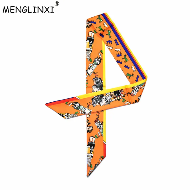 MENGLINXI Twilly 2017 Luxury Brand Small Myth Series Print Silk Scarf For Women Headband Handle Floral Bag Ribbon Long Scarves
MENGLINXI Twilly 2017 Luxury Brand Small Myth Series Print Silk Scarf For Women Headband Handle Floral Bag Ribbon Long Scarves