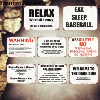 Relax Plaque Vintage Metal Tin Signs Home Bar Pub Decorative Metal Plates Eat Sleep Baseball Wall Sticker Iron Art Poster MN10
Relax Plaque Vintage Metal Tin Signs Home Bar Pub Decorative Metal Plates Eat Sleep Baseball Wall Sticker Iron Art Poster MN10