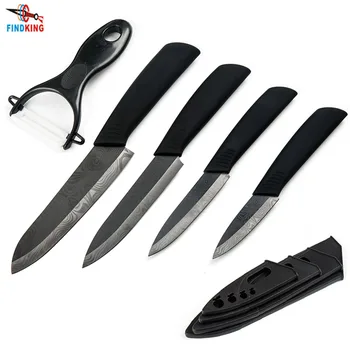 FINDKING Damascus Pattern black blade black handle 3" 4" 5" 6" inch + Peeler + covers ceramic knife set kitchen knife set
FINDKING Damascus Pattern black blade black handle 3" 4" 5" 6" inch + Peeler + covers ceramic knife set kitchen knife set