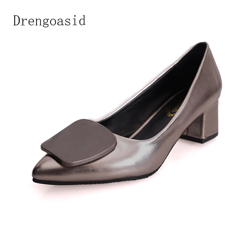 2019 Large size women's shoes Fashion Leather Women's Shoes Single Shoes Women Square Heel Pointed Toe Shallow Single Shoes
2019 Large size women's shoes Fashion Leather Women's Shoes Single Shoes Women Square Heel Pointed Toe Shallow Single Shoes