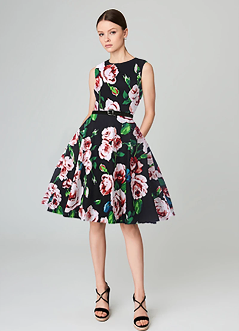 Plus Size - Vintage Elegant Sleeveless Dress (Us 8-16W)