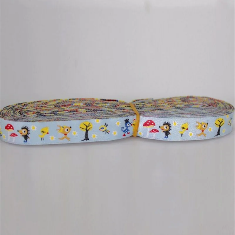 NEW 7/8"22mm 100% Polyester Cartoon Deer And Hedgehog Handmade Accessories Laciness Woven Jacquard Ribbon For DIY Dog Collar
NEW 7/8"22mm 100% Polyester Cartoon Deer And Hedgehog Handmade Accessories Laciness Woven Jacquard Ribbon For DIY Dog Collar