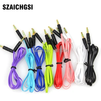 SZAICHGSI wholesale 100pcs/lot 1m 3.5mm Flat noodle Male to Male M/M Stereo Plug Jack Audio Flat Extension Cable For iPhone 5 6
SZAICHGSI wholesale 100pcs/lot 1m 3.5mm Flat noodle Male to Male M/M Stereo Plug Jack Audio Flat Extension Cable For iPhone 5 6