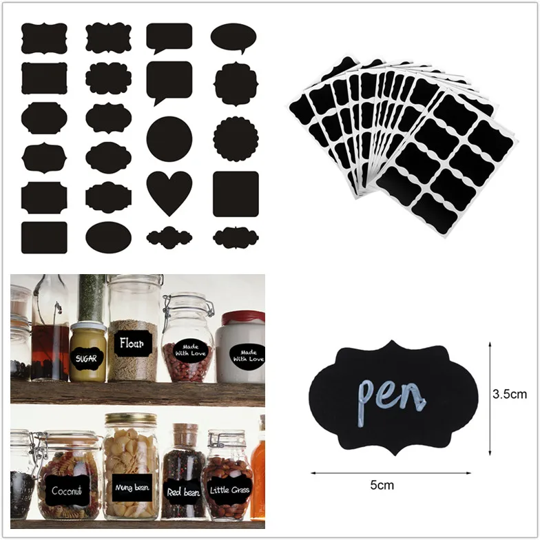36pcs/set 5x3.5cm Erasable Blackboard Sticker Craft Kitchen Jars Organizer Labels Chalkboard Chalk Board Sticker Black Board
36pcs/set 5x3.5cm Erasable Blackboard Sticker Craft Kitchen Jars Organizer Labels Chalkboard Chalk Board Sticker Black Board