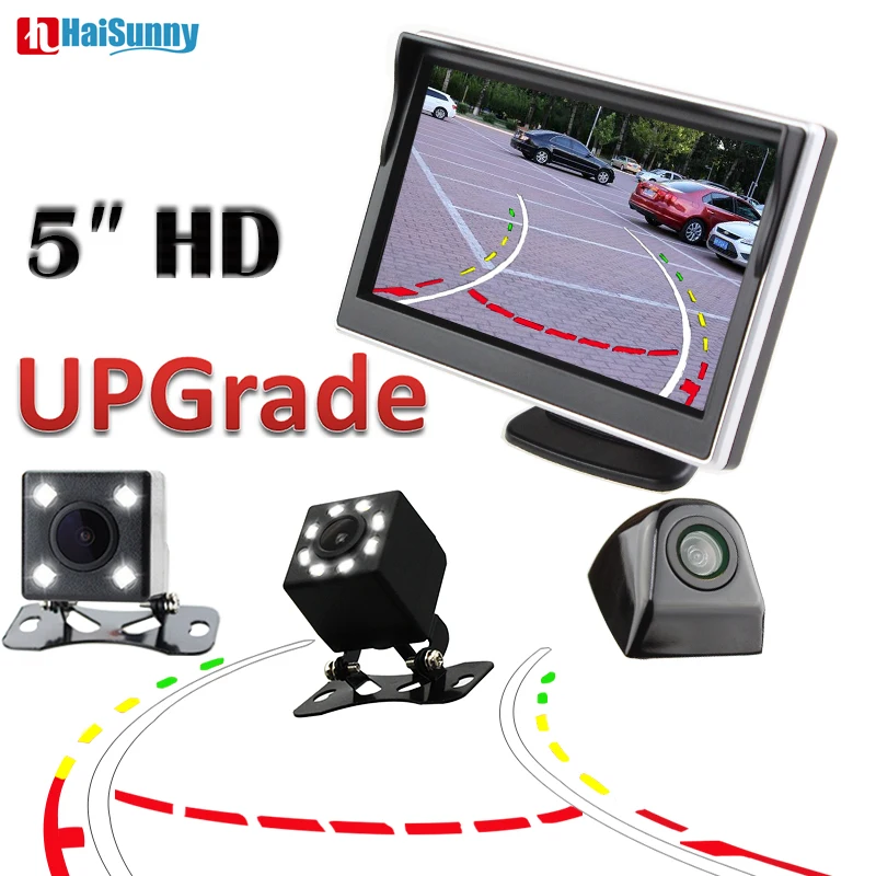 HaiSunny Car Monitor 5 inch With Dynamic Trajectory Tracks Rear view Camera HD Reverse Camera Auto Waterproof Parking Assistance
HaiSunny Car Monitor 5 inch With Dynamic Trajectory Tracks Rear view Camera HD Reverse Camera Auto Waterproof Parking Assistance