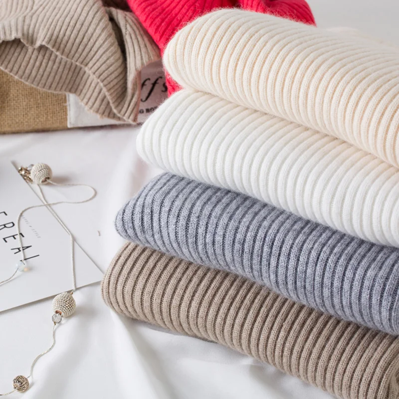 Women's Fashion White Black Grey Ribbed Cashmere Sweater Women Long Sleeve Autumn Winter Warm Turtleneck Pullover Knitted Jumper
Women's Fashion White Black Grey Ribbed Cashmere Sweater Women Long Sleeve Autumn Winter Warm Turtleneck Pullover Knitted Jumper