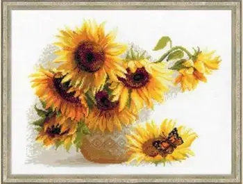 Embroidery Needlework Crafts 14CT Count Unprinted DIY Quality Cross Stitch Kits Handmade Arts Sunflower Vase Wall Home Decor
Embroidery Needlework Crafts 14CT Count Unprinted DIY Quality Cross Stitch Kits Handmade Arts Sunflower Vase Wall Home Decor