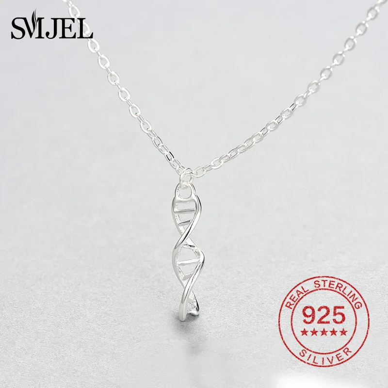SMJEL Science Jewelry Felix DNA Necklace Biology Jewelry Molecule Necklace Brand 925 Sterling Silver Accessories for Women
SMJEL Science Jewelry Felix DNA Necklace Biology Jewelry Molecule Necklace Brand 925 Sterling Silver Accessories for Women