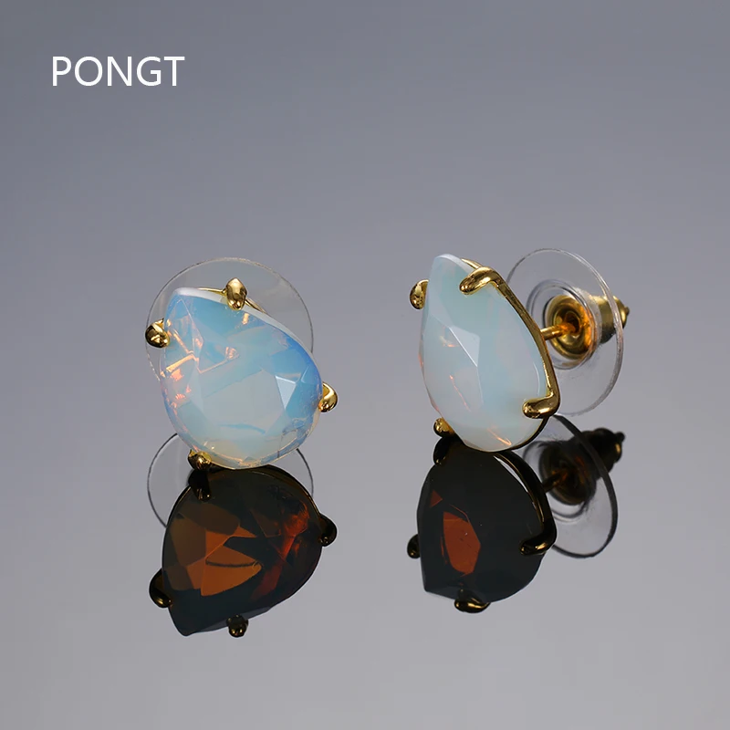 Reiki water drop shape faceted natural stone stud earrings simple healing quartz crystal earrings opal fashion woman earrings
Reiki water drop shape faceted natural stone stud earrings simple healing quartz crystal earrings opal fashion woman earrings