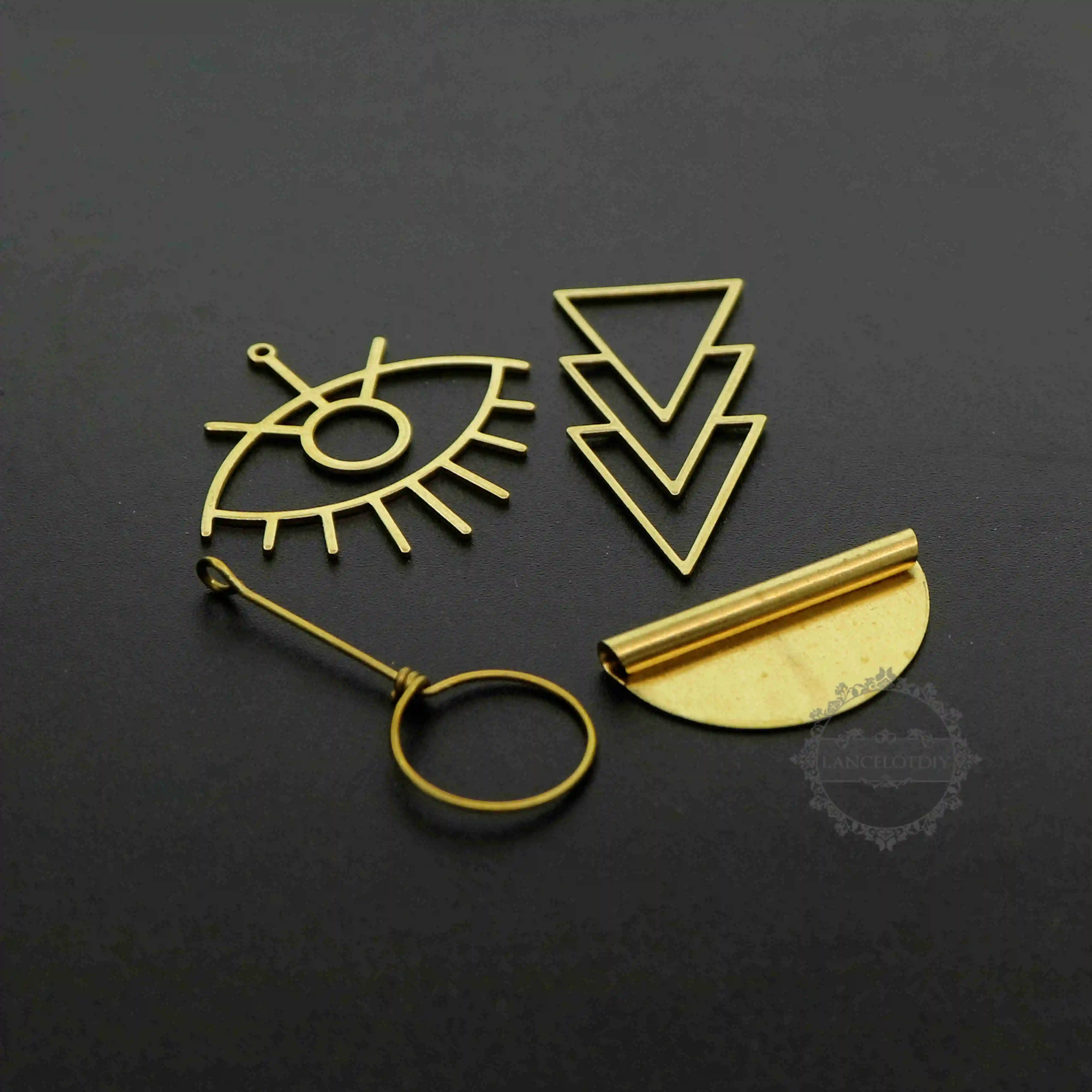 Antiqued Raw Brass Evil Eye Triangle Loop Earrings Charm DIY Supplies Findings 1800395
Antiqued Raw Brass Evil Eye Triangle Loop Earrings Charm DIY Supplies Findings 1800395