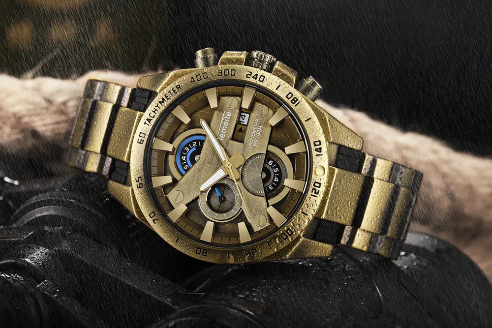 Temeite Military Watch Men Stainless Steel Mens Watches Top Brand Luxury Waterproof Quartz Wristwatch Male Chronograph Relogio Temeite Military Watch Men Stainless Steel Mens Watches Top Brand Luxury Waterproof Quartz Wristwatch Male Chronograph Relogio