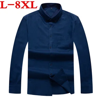 big plus size 8XL 7XL long sleeve 100% cotton easy care Loose fit striped business men casual shirts high quality comfortable
big plus size 8XL 7XL long sleeve 100% cotton easy care Loose fit striped business men casual shirts high quality comfortable