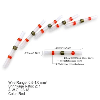 10pcs Practical Electrical Waterproof Seal Heat Shrink Butt Terminals Solder Sleeve Wire Connectors LB88
10pcs Practical Electrical Waterproof Seal Heat Shrink Butt Terminals Solder Sleeve Wire Connectors LB88