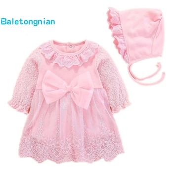 New Born Baby Dirl Dress 1st Birthday Gifts for Little Girls Princess Dress Christening Gown White Baby Girl Baptism Dress D34