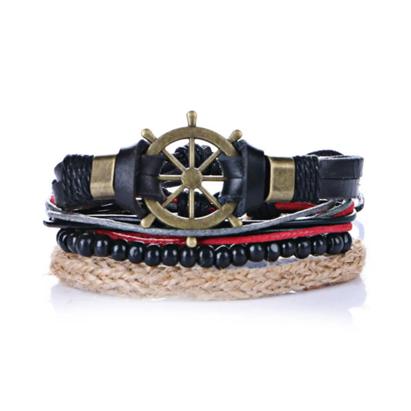 Good Price! 4 Multilayers Punk Wrap Leather Bracelets Men For Women Charm Hook Bracelets Cuff Jewelry Accessories 4 pcs 1 set
Good Price! 4 Multilayers Punk Wrap Leather Bracelets Men For Women Charm Hook Bracelets Cuff Jewelry Accessories 4 pcs 1 set