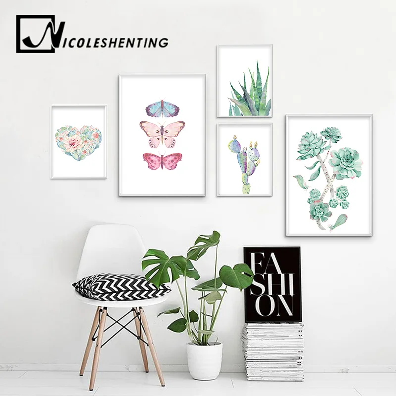 Cactus Flowers Butterfly Wall Art Canvas Posters and Prints Painting Nordic Style Plants Picture for Living Room Home Decor
Cactus Flowers Butterfly Wall Art Canvas Posters and Prints Painting Nordic Style Plants Picture for Living Room Home Decor