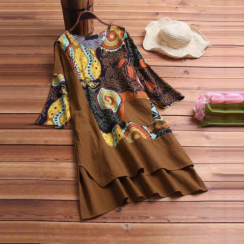 Plus Size Dress Summer Women's Vintage Print Irregular Large Size Loose XL~4XL Ladies Vacation Boho Casual Beach Dress
Plus Size Dress Summer Women's Vintage Print Irregular Large Size Loose XL~4XL Ladies Vacation Boho Casual Beach Dress