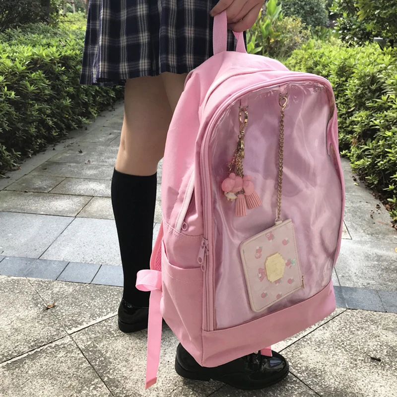 New pink large-capacity ita bag School Bag lolita student shoulder bags for Teenager girls Designer Women backpack Nylon cloth
New pink large-capacity ita bag School Bag lolita student shoulder bags for Teenager girls Designer Women backpack Nylon cloth