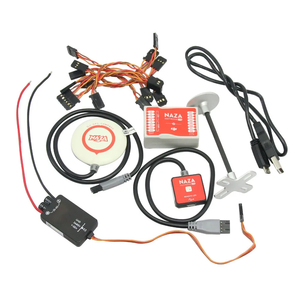 

DJI Naza M Lite Multi Flyer Version Flight Control Controller w/ PMU Power Module & LED &Cables & GPS & stand holder