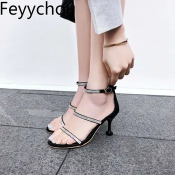 Women's Sandals High Heels Flock Peep Toe Thin Heels 2019 New Sexy Fashion Spring Summer Party Wedding Black Pink Big Size 34-48
Women's Sandals High Heels Flock Peep Toe Thin Heels 2019 New Sexy Fashion Spring Summer Party Wedding Black Pink Big Size 34-48