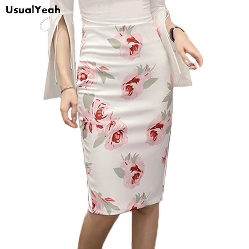 2018 Plus Size Women Slit Knee Length Rose Print Skirts White Fashion Office Bodycon Wrap Pencil Skirt Faldas Saia S-5XL
2018 Plus Size Women Slit Knee Length Rose Print Skirts White Fashion Office Bodycon Wrap Pencil Skirt Faldas Saia S-5XL