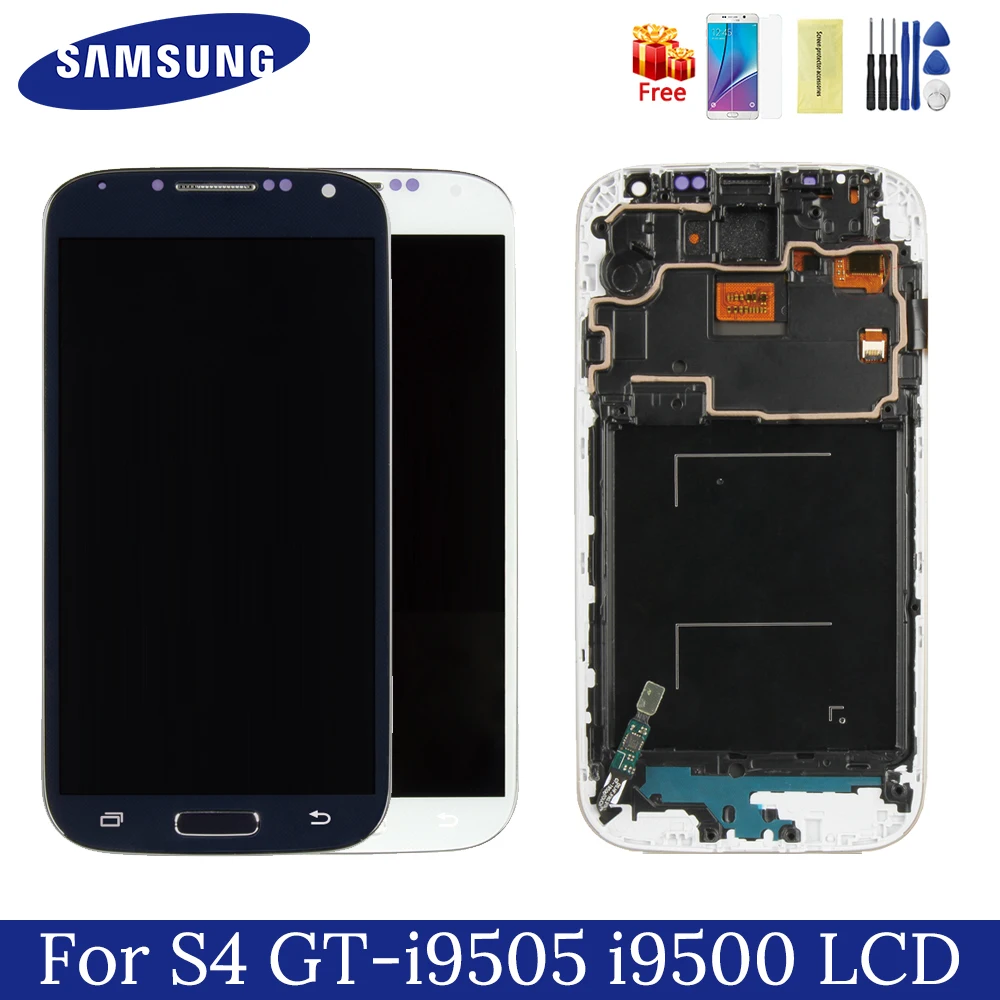 5.0 Inch LCD for SAMSUNG Galaxy S4 LCD Display i9500 GT-i9505 i9506 i337 i9515 Screen Digitizer Assembly Replacement with frame
5.0 Inch LCD for SAMSUNG Galaxy S4 LCD Display i9500 GT-i9505 i9506 i337 i9515 Screen Digitizer Assembly Replacement with frame