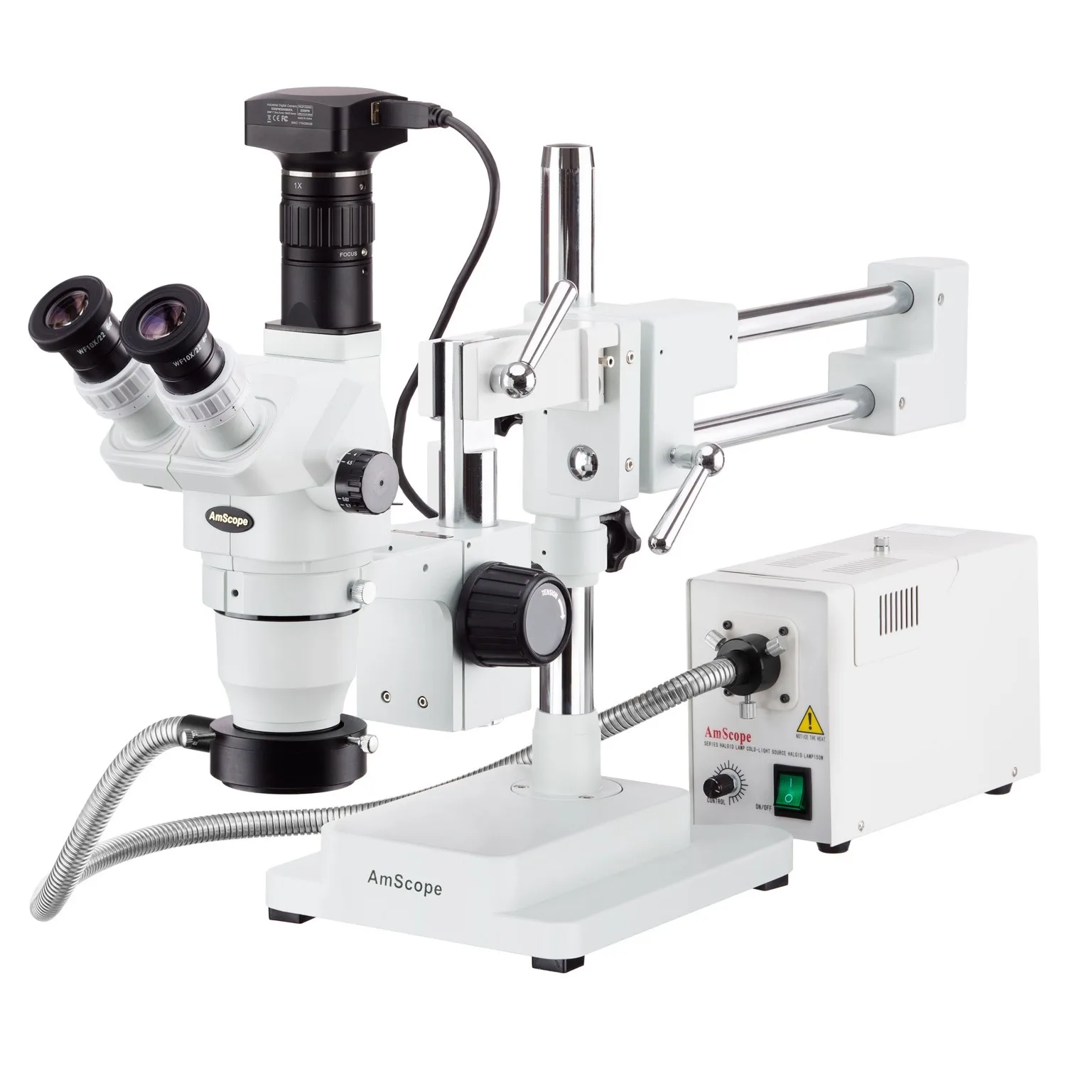 AmScope 2x-225x Trinocular Boom Stand Stereo Zoom Microscope + High-speed 20MP Camera ZM-4TW3-FOR-20MBI3
AmScope 2x-225x Trinocular Boom Stand Stereo Zoom Microscope + High-speed 20MP Camera ZM-4TW3-FOR-20MBI3