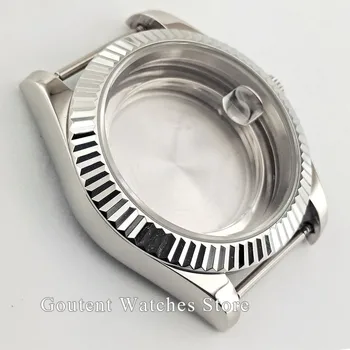 New 41mm sapphire glass Silver Watch Case fit ETA 2836 Miyota 8215 821A
New 41mm sapphire glass Silver Watch Case fit ETA 2836 Miyota 8215 821A