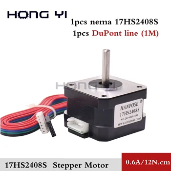 Nema17 Stepper Motor 42 motor 17HS2408s 4-lead with DuPont line 0.6A CE ROSH ISO CNC Laser Grind Foam Plasma Cut 3D printer
Nema17 Stepper Motor 42 motor 17HS2408s 4-lead with DuPont line 0.6A CE ROSH ISO CNC Laser Grind Foam Plasma Cut 3D printer